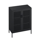 Manhattan Comfort - Amelia 31,5 po Buffet Moderne d’Appoint - Noir-15,7 po L x 31,5 po l x 40 po H
