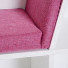 HOMCOM - Bibliothèque à 6 casiers avec coussin de siège - rose-Convient pour le salon, la chambre, le bureau, la salle d’étude, etc