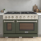 Kucht - 48 po Série KFX-X style professionnel au gaz propane - Acier inoxydable/Vert olive-Garantie limitée du fabricant de 2 ans