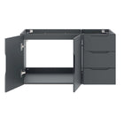 Modway - Vitality 36" Armoire de toilette de salle de bain (lavabo non inclus) - Gris-8