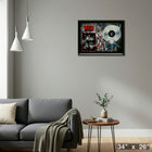 Rush collage With Platinum LP - Impression encadree - 34" x 26"-Prêt à accrocher - livré entièrement assemblé