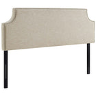 Modway - Laura Tissu rembourré Tête de lit Queen, Beige-Rembourrage fin en polyester