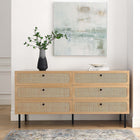 Modway - Chaucer 6 tiroirs Commode, Chêne-Tiroirs spacieux à glissement complet