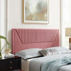 Modway - Patience Chenal Touffé Performance Velvet Tête de lit King/King de Californie, Rose poussiéreuse-Revêtement en velours de performance