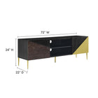 Modway - Alchemist 72 po Meuble TV, Or noir-MDF Construction