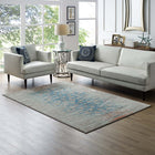 Modway - Hesper Treillis floraux contemporains vieillis Tapis de comédie 8 pi l x 10 pi L - Beige sarcelle et brun-Tissage serré à poil bas