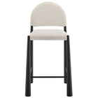Modway - Hayley Tissu rembourré Tabouret de comptoir - Crème noire-Entièrement assemblé
