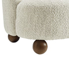 Modway - Monroe Tissu Boucle Chaise d’accent - Noyer perlé-8