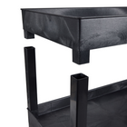 Luxor - Chariot utilitaire polyvalent à deux plateaux cuvettes avec roulettes robustes de 5" Luxor TUFFY XL - 32" L x 18" P - noir-Les plateaux sont dotés de rebords de retenue de 2,5 pouces pour empêcher les articles de glisser pendant le transport