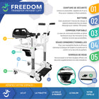 Mobile Patient Lift - Freedom & Independence - Soulève-patient électrique réglable - 34,5-42,5 po H - blanc/noir-Design polyvalent avec commandes intégrées et télécommande
