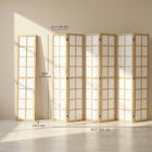 HOMCOM - Séparateur de pièce autoportant 6 panneaux pour chambre - naturel et blanc-Conception légère pour un déplacement et un rangement faciles  
