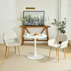Homy Casa - Ensemble de 2 chaises pour visiteurs de bureau - Tissu beige-Parfait pour les bureaux à domicile, les salles à manger et les coins salons.