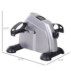 Soozier - Vélo d’exercice à pédales mini portable, argent-Bouton de résistance rotatif réglable permettant de personnaliser votre entraînement 