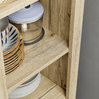 HOMCOM - Armoire de cuisine 48 po avec porte de grange - bois naturel-Porte magnétique pour une ouverture et une fermeture faciles 