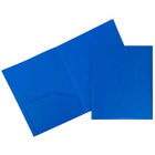 JAM Paper - Chemises robustes à 2 pochettes - bleu - Paquet de 6-Dossiers de présentation en plastique durable | Couleur bleue