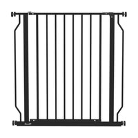 PawHut - Porte pour Chien Extra Large 30"- 34" L avec Système de Verrouillage Double - Noir-Bloc de verrouillage inférieur pour une stabilité accrue