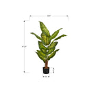Monarch Specialties - Plante Artificielle - 47 po H - Arbre À Feuilles Persistantes - Touche Réelle - Feuilles Vertes - Pot Noir-Cette plante artificielle d'intérieur à entretien facile est fabriquée à partir des matériaux de la plus haute qualité et ne nécessite pas d'entretien ou d'arrosage, pour un accent décoratif durable et respectueux de l'environnement qui durera toute une vie