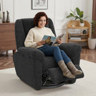 HOMCOM - Fauteuil inclinable électrique avec ports USB - noir-Réglage sans palier à 120° pour une détente personnalisée   