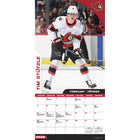 DateWorks - 2026 Calendrier Mural 16 Mois - 12 po x 12 po - Sénateurs d'Ottawa - Bilingue -Des Sports