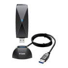 D-Link - Adaptateur USB Wi-Fi 6 D-Link AX1800 USB 3.0 Double bande-Parfait Pour Le Streaming Et Les Jeux: Profitez d’un streaming 4K fluide, de jeux en réalité virtuelle et d’appels vidéo avec moins de latence et une fiabilité accrue