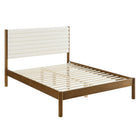 Modway - Olea Bois massif Boucle à touffes de canal Lit de plateforme King, Noyer plume-Tête de lit tapis en boucle touffée Channel