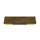 Manhattan Comfort - Meuble TV Bradley 62,99 po style Mid-Century Modern - Brun Rustique et Jaune-14,17 po L x 62,99 po l x 26,57 po H