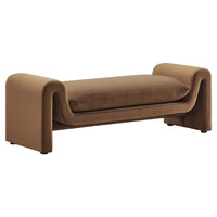 Modway - Waverly Performance Velvet Banc - Brown-Établi moderne unique