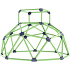 Qaba - Dôme d’escalade géométrique 6 pi, aire de jeux de type jungle gym pour enfants de 3 à 8 ans, intérieur/extérieur - vert-S'assemble facilement en 20 minutes grâce à un design à emboîter 
