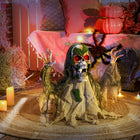 Outsunny - Halloween Squelette animé - décorations effrayantes d'Halloween-Décoration polyvalente qui s'adapte aux maisons, aux fêtes et aux espaces publics pour des frayeurs uniques 