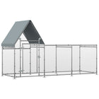 PawHut - Enclos à poules grande taille galvanisé, poulailler, cage pour volailles - 119 po L x 42 po l x 68 po H-Convient aux poules, lapins, canards et plus encore 