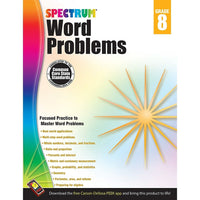 Livre numérique : Spectrum - Word Problems, 704494-EB, 8e année-Vous recevrez deux courriels : le premier confirmant la totalité de votre commande et le second comportant un lien de téléchargement. Vous pourrez utiliser le lien de téléchargement immédiatement ou plus tard, comme vous le voulez.
