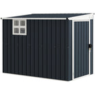 Outsunny abri de rangement extérieur 4 pi x 8 pi-Deux évents assurent une circulation d'air adéquate, améliorant le confort intérieur
