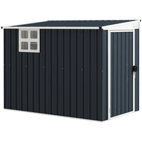 Outsunny abri de rangement extérieur 4 pi x 8 pi-Deux évents assurent une circulation d'air adéquate, améliorant le confort intérieur
