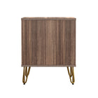 Manhattan Comfort - Table de nuit Avira 20" style milieu du siècle moderne à 1 tiroir - Marron-Format compact idéal pour les chambres, les chambres d'amis ou les petits espaces