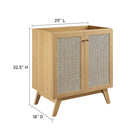 Modway - Soma 30" Armoire de toilette de salle de bain (lavabo non inclus) - Chêne-Tablette réglable