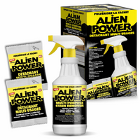 Alien - Power vaporisateur détachant instantané pour moisissure noire et mildiou - 48 oz - Paquet de 2-VAPORISATEUR DÉTACHANT POUR MOISISSURES ET MILDIOU – SALLE DE BAIN, CÉRAMIQUE ET COULIS — Nettoyant concentré sans frottage qui élimine les taches tenaces de moisissure, les traces de mildiou, l'écume de savon et les taches d'eau dure sur les douches, les baignoires, les éviers, les joints de coulis, les comptoirs et les joints de laveuse, vaporisez, patientez et essuyez