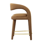 Modway - Pinnacle Performance Velvet Tabouret de comptoir - Or brun - Ensemble de 2-Capacité de poids : 330 lb