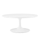 Modway - Lippa Rond de 36 po Bois Table basse - Blanc-Table basse moderne
