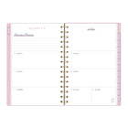 Cambridge - Cherrywood Lane Agenda hebdomadaire/mensuel 2026-2027 - 8 ½ po x 6 po - Peony Lace - bilingue-Format des pages : 8 1/2 po H x 5 1/2 po l