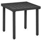 Outsunny - Table d'appoint de jardin Table basse avec trou de parasol - gris-Un ajout parfait à votre patio, jardin et piscine 