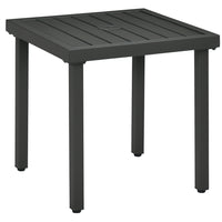 Outsunny - Table d'appoint de jardin Table basse avec trou de parasol - gris-Un ajout parfait à votre patio, jardin et piscine 