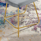 Modway - Ponder Performance Velvet Tabouret de comptoir - Gris-Tabouret du comptoir de la salle à manger