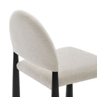 Modway - Hayley Tissu rembourré Fauteuil d’appoint de salle à manger - Crème noire-10