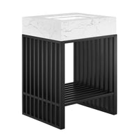 Modway - Gridiron 24" Vanette de salle de bain - Blanc Noir-Vanité de salle de bain moderne