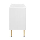 Modway - Chaucer 48" Meuble de salle de bain à double lavabo - Blanc blanc-Stratifié à grain de bois