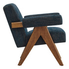 Modway - Lyra Tissu Fauteuil - Azure Fabric - Ensemble de 2-Rembourrage en mousse dense