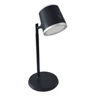 Dainolite - Lampe de bureau moderne Tram - Noir mat-Tête de lampe amovible pouvant servir de lampe de poche, veilleuse, éclairage d’armoire ou projecteur