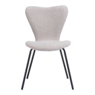 Zuo - Thibideaux Chaise de salle à manger - Gris pâle - Ensemble de 2-Empilable pour un rangement pratique