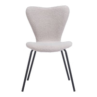 Zuo - Thibideaux Chaise de salle à manger - Gris pâle - Ensemble de 2-Empilable pour un rangement pratique