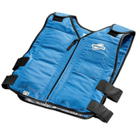 TechNiche TECHKEWMC — Veste de refroidissement par changement de phase, bleu, G/TG-Les pochettes à changement de phase COOL PAX maintiennent une température constante de 14 C (58 F) sans être influencées par la température ambiante; se rechargent en 25 à 30 minutes